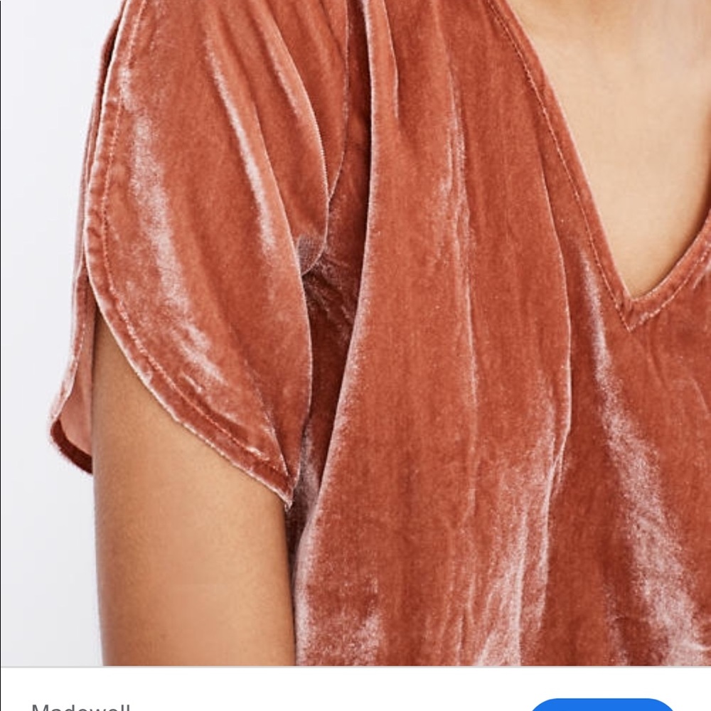 Madewell Velvet Tulip-Sleeve Ruffle Top - Picture 5 of 9